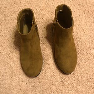 Girls Cognac Zip Up Booties - Cat and Jack